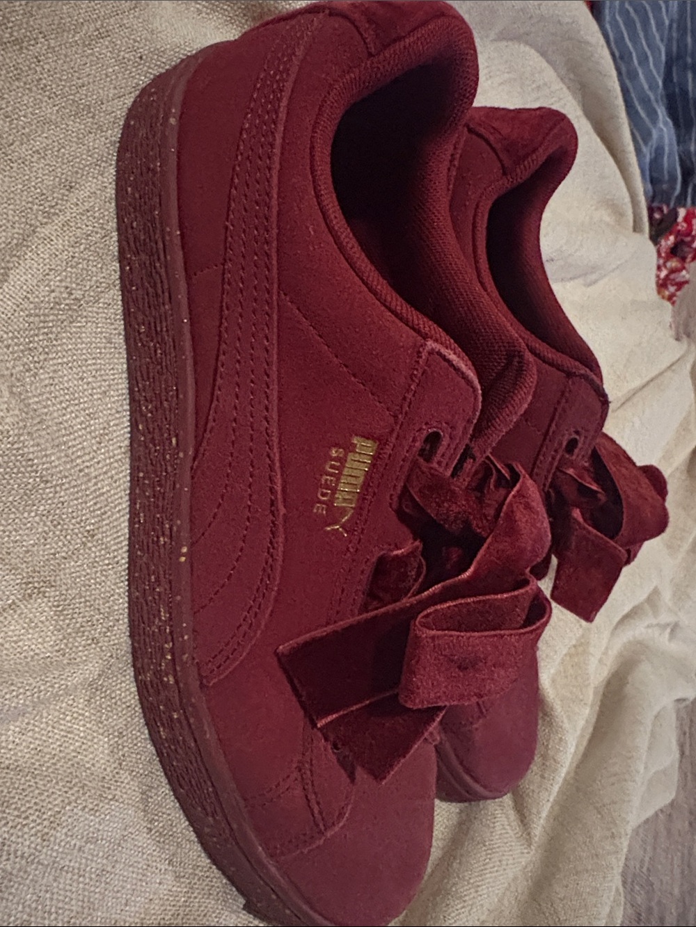 Puma Suede Velvet Sneakers - Wine